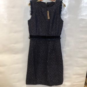 NEW J. Crew Navy Blue Sleeveless Tweed Dress